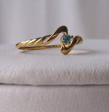 Load image into Gallery viewer, Lovely! Blue topaz in Solid 14K Yellow Gold Ring Size 7 9982Bg - PremiumBead Alternate Image 4