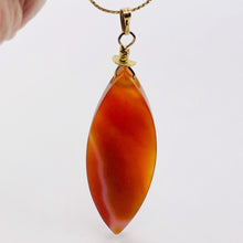 Load image into Gallery viewer, Sardonyx 14K Gold Filled Marquis Briolette Pendant | 2 3/4" Long | Red | 1 ea |