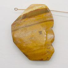 Load image into Gallery viewer, Fossilized Wood Irregular Flat Briolette | 46x36x7mm | Tan/White| 1 Pendant Bead