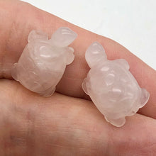 Load image into Gallery viewer, Rose Quartz Carved CharmingTurtle Animal Figurine | 21x12.5x8.5mm | Pink