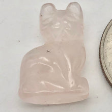Load image into Gallery viewer, Adorable! 2 Rose Quartz Sitting Carved Cat Beads | 21x14x10mm | Pink - PremiumBead Alternate Image 6