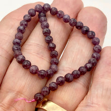 Load image into Gallery viewer, Madagascar Lepidolite Round Stone | 4mm | Purple lilac | 93 Bead(s) |