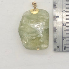 Load image into Gallery viewer, Kunzite Hiddenite Crystal 14K Gold Filled Pendant| 1 1/2" Long|Green | 1 Pendant