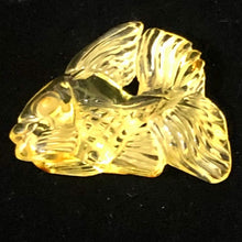 Load image into Gallery viewer, Amber Beautifully Carved Fish | 37x30x8 mm | Yellow | 1 Pendant Figurine |
