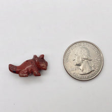 Load image into Gallery viewer, Dinosaur 2 Carved Brecciated Jasper Triceratops Beads | 22x12x8mm | Red - PremiumBead Alternate Image 4