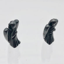 Load image into Gallery viewer, 2 Loving Hand Carved Hematite Guardian Angels | 21x14x8mm | Graphite - PremiumBead Alternate Image 7