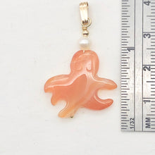Load image into Gallery viewer, Cartoon Natural Red Carnelian Dangly Octopus 14K Gold Filled Pendant| 1 1/4 " |