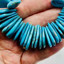 Load image into Gallery viewer, Designer Turquoise Pear Briolette Bead Strand| 30x20x3mm to 12x7x3mm| 126 Beads|