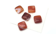 Load and play video in Gallery viewer, Red Orange Sardonyx Square Beads | 15x15x6mm | Orange | Square | 5 Beads |
