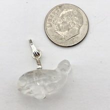 Load image into Gallery viewer, Clear Quartz Whale and Sterling Silver Pendant | 1" Long | Clear| Whale| 1each | - PremiumBead Alternate Image 3