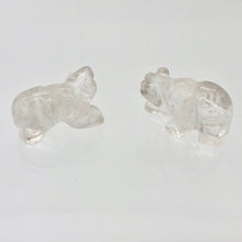 Load image into Gallery viewer, 2 Hand Carved Natural Quartz Bear Beads | 20x13x9.5mm | Clear - PremiumBead Primary Image 1