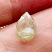 Load image into Gallery viewer, Sapphire 1.5ct Flat Faceted Briolette Pendant Bead | 9x6x3mm | Pale Green | 1 |