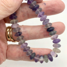 Load image into Gallery viewer, Fantastic! Multi-Hue Frosted Fluorite 10x5mm Wheel-Rondelle Bead Strand - PremiumBead Alternate Image 5
