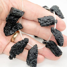 Load image into Gallery viewer, Tektite Natural Pendant Bead Strand 40x18x10 to 35x10x8mm | 20 Beads |