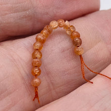 Load image into Gallery viewer, Sunstone Strand Round Beads | 3 mm | Orange | 150 Beads |