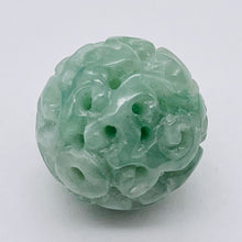 Load image into Gallery viewer, Jade AAA Carved Round Bead | 16mm | Green | 1 Bead |