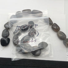 Load image into Gallery viewer, Grey Moonstone Bead Strand | 23x13x8mm to 18x11x9mm | Grey | 19 to 24 Strand