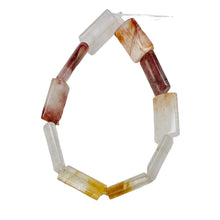 Load image into Gallery viewer, Natural Quartz Orange' 20x12mm Rectangle Bead Half Strand | 10 Beads |