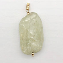 Load image into Gallery viewer, Chatoyant Green Kunzite Hiddenite Crystal 14KGF Pendant | 1 7/8" Long |