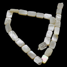 Load image into Gallery viewer, Natural Mother of Pearl Shell Rectangle Bead Strand 102143
