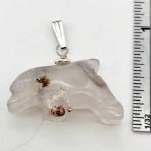 Load image into Gallery viewer, One of a Kind Amethyst Spotted Jumping Dolphin Sterling Silver Pendant |1" Tall