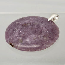 Load image into Gallery viewer, Natural Lepidolite Large Round Sterling Silver Pendant | 45mm | 2 1/16" Long |