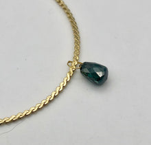 Load image into Gallery viewer, 0.8cts Blue Diamond Briolette 18K Gold Pendant - PremiumBead Alternate Image 8