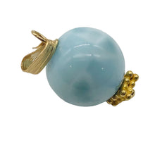 Load image into Gallery viewer, Larimar 14K Gold Filled Round | 1" Long | Blue | 1 Pendant
