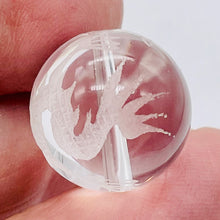 Load image into Gallery viewer, 1 Spectacular Hand Etched Dragon Phoenix Natural Quartz 18mm 10637 | 18mm | Clear
