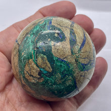 Load image into Gallery viewer, Azurite Malachite Chrysoprase Scry Crystal Sphere | 60mm | Green/Blue/Brown | 1