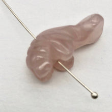 Load image into Gallery viewer, Grace Carved Icy Rose Quartz Manatee Figurine | 21x11x9mm | Pink - PremiumBead Alternate Image 6