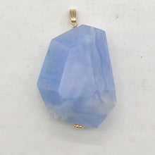 Load image into Gallery viewer, Blue Chalcedony 14K Gold Filled Faceted Crystal Pendant | 1 1/2" Long| Lavender|