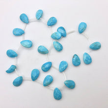 Load image into Gallery viewer, 2 Faceted Turquoise Pear Briolette Beads | 18x12x5.5mm | Blue | 7410 - PremiumBead Alternate Image 8