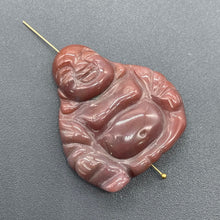 Load image into Gallery viewer, Exotic Fancy Jasper Hand Carved Buddha Bead | 33x30x7mm | Red