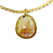 Load image into Gallery viewer, 3.43cts Bi-Color Diamond Briolette 18K Pendant 9679B
