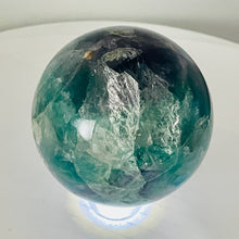 Load image into Gallery viewer, Fluorite Scry Meditation Sphere Round | 2 1/2" | Green/Clear | 1 Sphere |