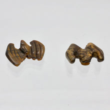 Load image into Gallery viewer, 2 Hand Carved Tiger's Eye Bat Beads | 20x12.5x5mm | Golden Brown - PremiumBead Alternate Image 6