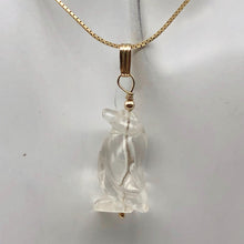 Load image into Gallery viewer, Quartz Penguin Pendant Necklace | Semi Precious Stone Jewelry | 14k Pendant