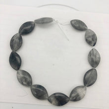 Load image into Gallery viewer, Misty Grey Tourmalated Quartz Bead 8" Strand |20mm | Grey | Flat Oval | 12 Bds| - PremiumBead Primary Image 1