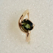 Load image into Gallery viewer, Natural Green Sapphire 14K Gold Ring Size 4 3/4 9982Baa - PremiumBead Alternate Image 4