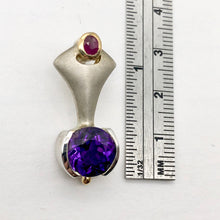 Load image into Gallery viewer, Amethyst Ruby Precious Stone Sterling Silver Pendant Necklace - PremiumBead Alternate Image 9