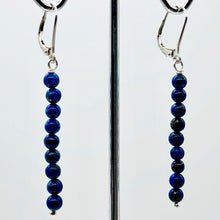 Load image into Gallery viewer, Natural Lapis Lazuli Sterling Silver Semi Precious Stone Earrings | 2 1/4" long| - PremiumBead Primary Image 1