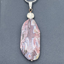 Load image into Gallery viewer, Ocean Jasper Sterling Silver Long | 2 3/4" Long | Purple/White | 1 Pendant |