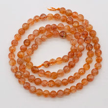 Load image into Gallery viewer, Sunstone Strand Round Beads | 4 mm | Orange | 98 Beads |