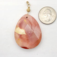 Load image into Gallery viewer, Mookaite Faceted Teardrop 14K Gold Filled Pendant | 2 1/2" Long | Pink White |