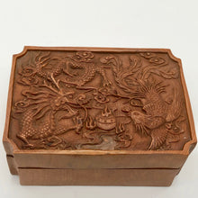 Load image into Gallery viewer, Hand Carved Dragon and Phoenix Boxwood Box - PremiumBead Alternate Image 10