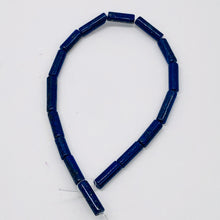 Load image into Gallery viewer, Lapis Lazuli Strand Tube | 9x4 mm | Blue/Silver | 50 Beads|