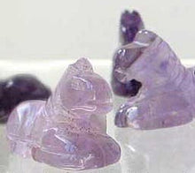 Load image into Gallery viewer, Adorable! 2 Carved Amethyst Horse Pony Beads - PremiumBead Primary Image 1