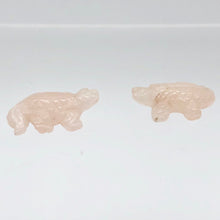 Load image into Gallery viewer, 2 Carved Pretty Rose Quartz Lizard Beads | 26x14x7mm | Pink - PremiumBead Primary Image 1