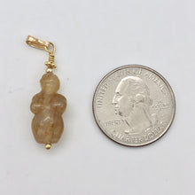 Load image into Gallery viewer, Hand Carved Tigereye/Quartz Goddess of Willendorf Pendant 509287TEQG - PremiumBead Alternate Image 4